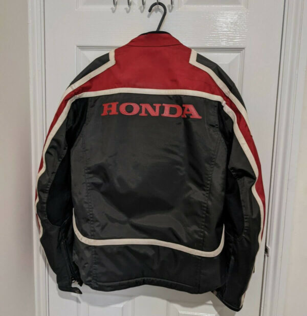 Honda Motorcycle Black And Red Racing Textile Jacket - Image 2