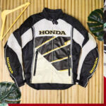 Honda Motorcycle Black And White Racing Jacket