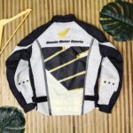 Honda Motorcycle Black And White Racing Jacket - Image 2