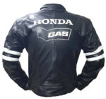 Honda Motorcycle Black And White Racing Leather Jacket - Image 3