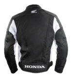 Honda Motorcycle Black And White Racing Textile Jacket - Image 2