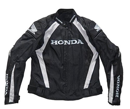 Honda-Motorcycle-Black-And-White-Textile-Jacket-1.jpg Honda Motorcycle Black And White Textile Jacket - Image 1