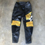 Honda Motorcycle Black And Yellow Leather Pant