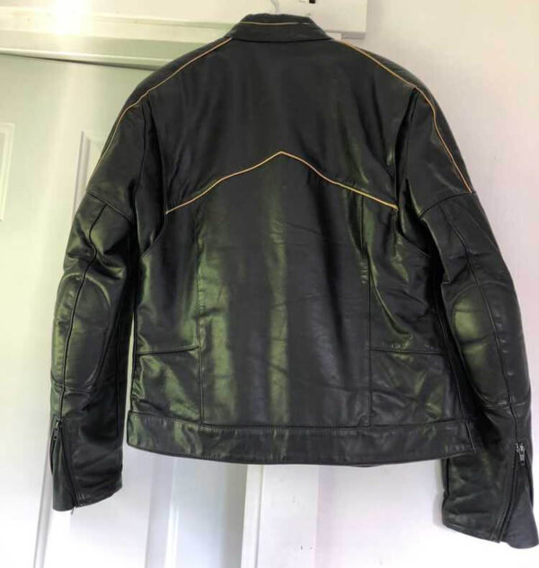Honda Motorcycle Black Leather Jacket - Image 2