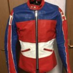 Honda Motorcycle Blue And Red Racing Leather Jacket