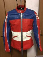 Honda Motorcycle Blue And Red Racing Leather Jacket