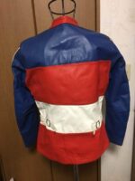 Honda Motorcycle Blue And Red Racing Leather Jacket - Image 2