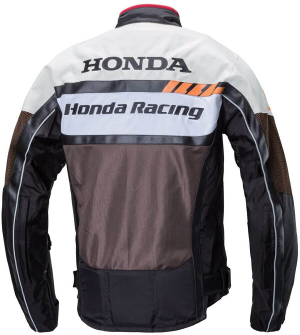 Honda Motorcycle Brown And White Racing Jacket - Image 2