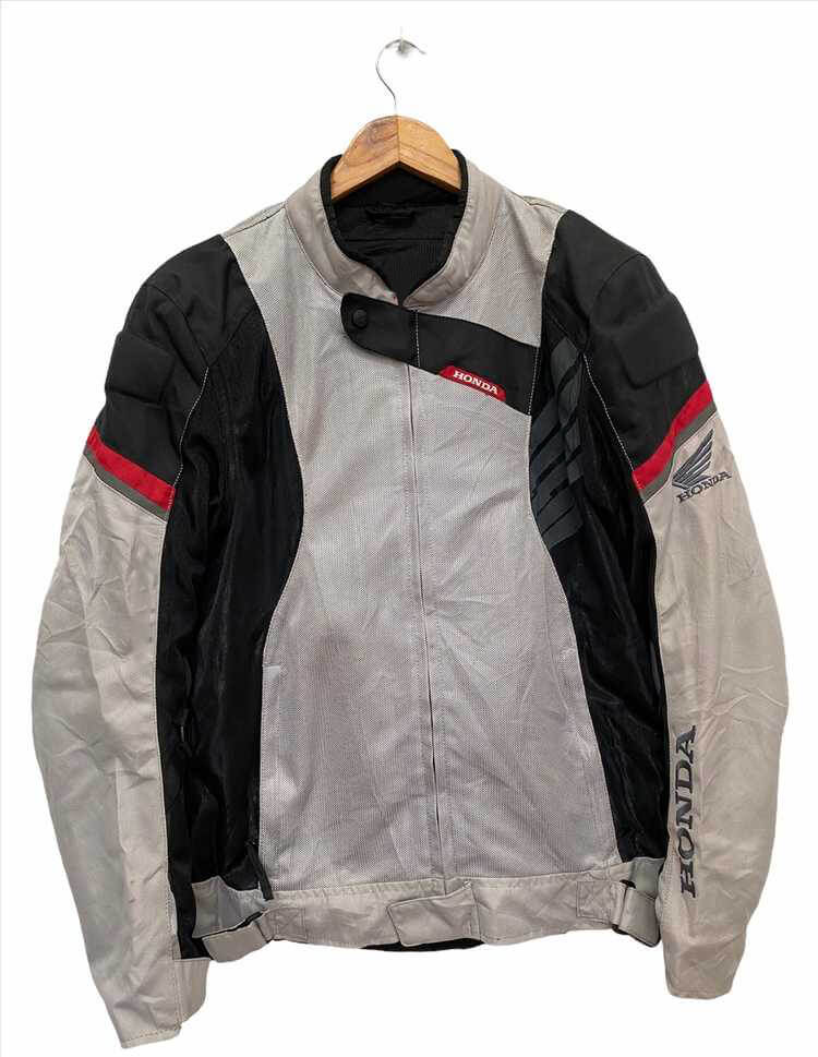 Honda-Motorcycle-Gray-And-Black-Racing-Textile-Jacket-1.jpg Honda Motorcycle Gray And Black Racing Textile Jacket - Image 1