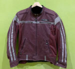 Honda Motorcycle Maroon And Gray Racing Textile Jacket