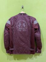 Honda Motorcycle Maroon And Gray Racing Textile Jacket - Image 2