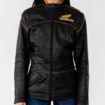 Honda Motorcycle Racing Black Leather Jacket