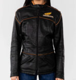 Honda Motorcycle Racing Black Leather Jacket