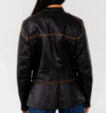 Honda Motorcycle Racing Black Leather Jacket - Image 2