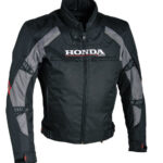 Honda Motorcycle Racing Black Textile Jacket