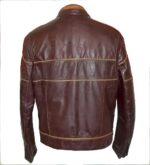 Honda Motorcycle Racing Brown Leather Jacket - Image 2