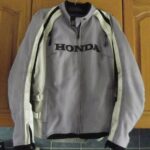 Honda Motorcycle Racing Gray Textile Jacket