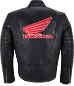 Honda Motorcycle Racing Leather Black Jacket - Image 2