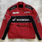 Honda Motorcycle Red Racing Textile Jacket