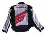 Honda Motorcycle White And Black Racing Textile Jacket - Image 2