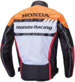Honda Motorcycle White And Orange Racing Jacket - Image 2