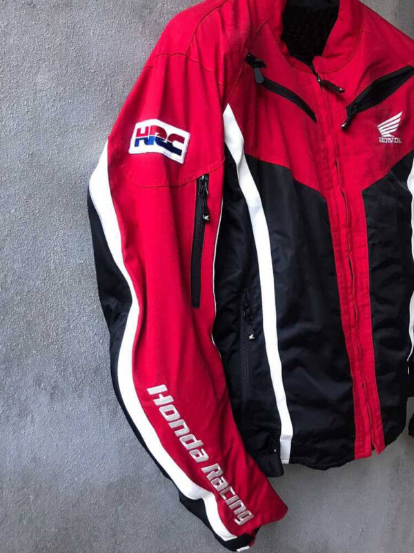 Honda Red And Black Motorcycle Textile Jacket - Image 2