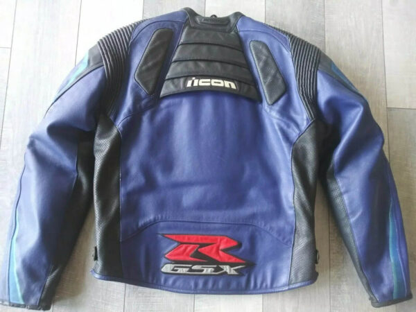 Icon Suzuki GSXR Motorcycle Racing Leather Jacket - Image 2