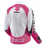 Icon Suzuki Motorcycle Racing Pink Textile Jacket - Image 2