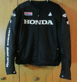 Joe Rocket Honda Motorcycle Racing Black Textile Jacket