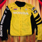 Joe Rocket Honda Motorcycle Yellow Textile Jacket