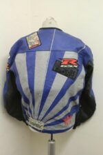 Joe Rocket Suzuki Motorcycle Blue Leather Jacket - Image 2
