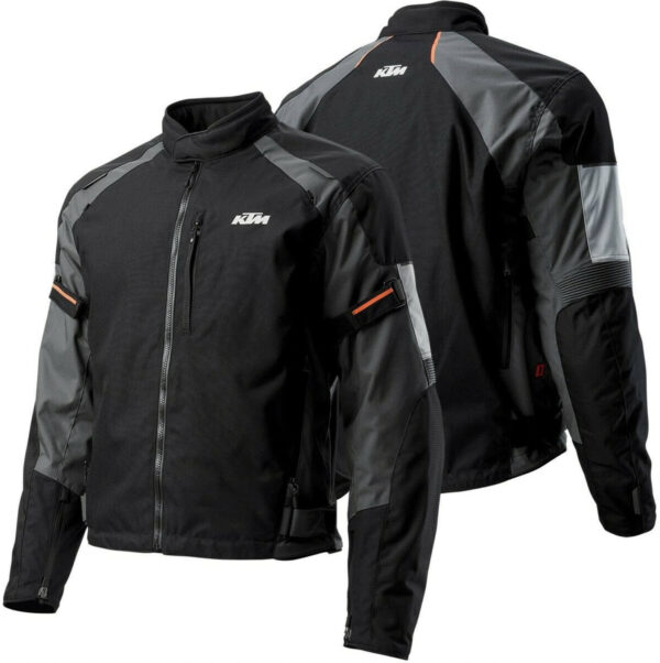 KTM Black And Gray Motorcycle Racing Textile Jacket - Image 3