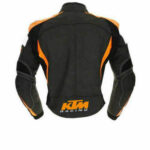 KTM Motorcycle Black And Silver Racing Leather Jacket - Image 2