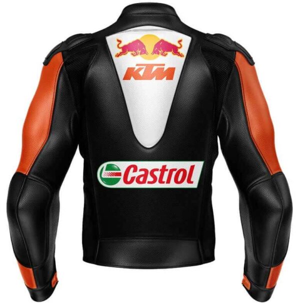 KTM Motorcycle Black And White Leather Jacket - Image 2