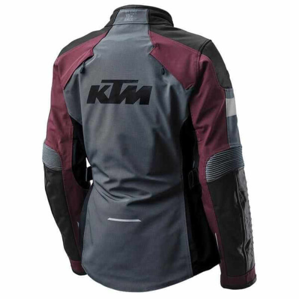 KTM Motorcycle Gray And Maroon Textile Jacket - Image 2