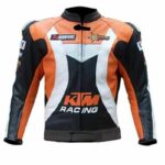 KTM Motorcycle Orange And Black Racing Leather Jacket
