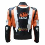 KTM Motorcycle Orange And Black Racing Leather Jacket - Image 2