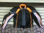 KTM Motorcycle Racing Black And Orange Leather Jacket