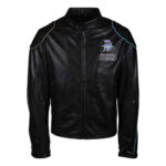 MV Agusta Corse Motorcycle Racing Black Leather Jacket