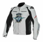 MV Agusta Motorcycle Racing White Leather Jacket