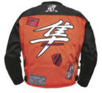 Orange Black Suzuki Hayabusa Motorcycle Textile Jacket - Image 2