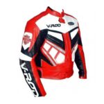 Orange V Rod Harley Davidson Motorcycle Leather Jacket