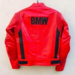 Red Black BMW Motorcycle Racing Leather Jacket - Image 4