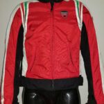 Red Black Ducati Corse Motorcycle Racing Textile Jacket