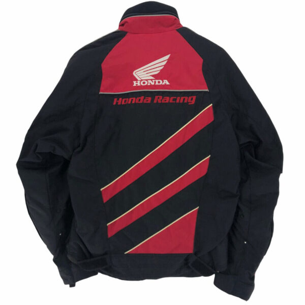 Red Black Honda Motorcycle Racing Textile Jacket - Image 2