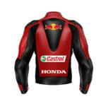 RedBull Honda Castrol Motorcycle Racing Leather Jacket - Image 2