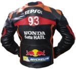 Repsol Honda Motorcycle Racing Leather Jacket - Image 3