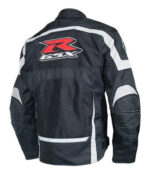 Suzuki GSXR Motorcycle Black And Gray Textile Jacket - Image 2
