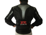 Suzuki GSXR Motorcycle Black Racing Leather Jacket - Image 2