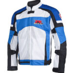 Suzuki GSXR Motorcycle Blue And White Textile Jacket